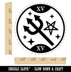 The Devil Tarot Card Rubber Stamp for Stamping Crafting Planners