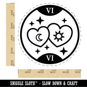 The Lovers Tarot Card Rubber Stamp for Stamping Crafting Planners