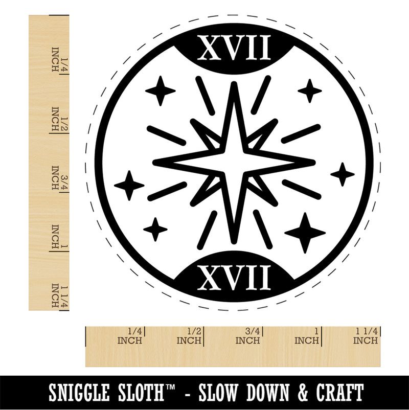 The Star Tarot Card Rubber Stamp for Stamping Crafting Planners