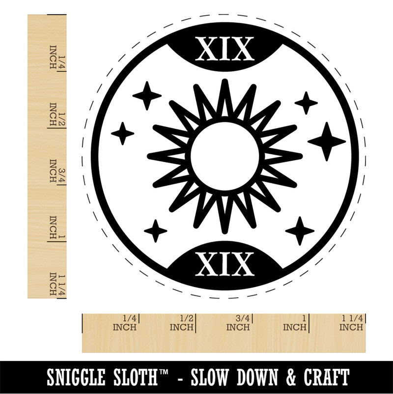 The Sun Tarot Card Rubber Stamp for Stamping Crafting Planners