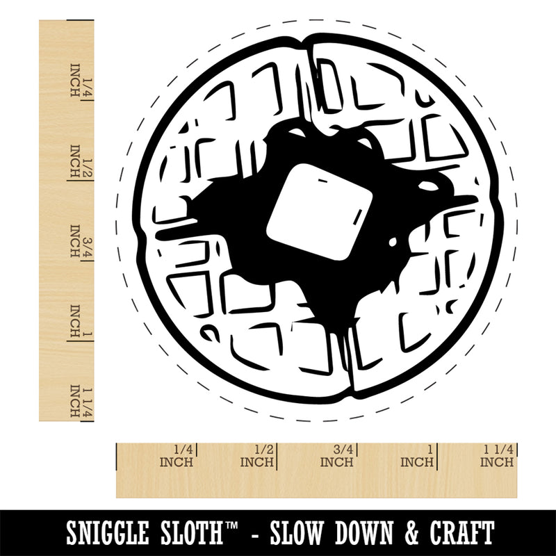 Breakfast Waffle Butter Syrup Rubber Stamp for Stamping Crafting Planners