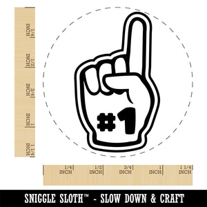 Foam Finger Sports Number One Fan Rubber Stamp for Stamping Crafting Planners