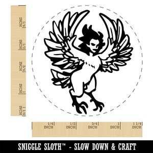 Harpy Greek Mythology Monster Rubber Stamp for Stamping Crafting Planners