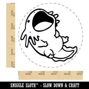 Hungry Axolotl Big Mouth Rubber Stamp for Stamping Crafting Planners