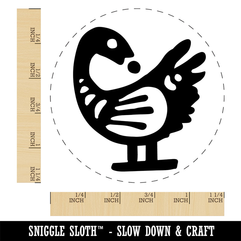 Sankofa African Adinkra Bird Symbol Reflection Rubber Stamp for Stamping Crafting Planners