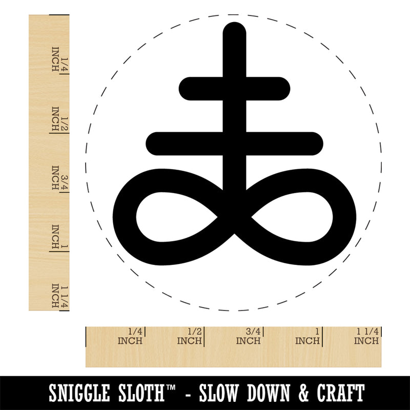 Sulfur Brimstone Alchemy Leviathan Satan Cross Rubber Stamp for Stamping Crafting Planners