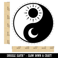 Sun Moon Yin Yang Night Day Rubber Stamp for Stamping Crafting Planners