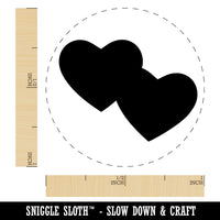Double Heart Symbol Rubber Stamp for Stamping Crafting Planners