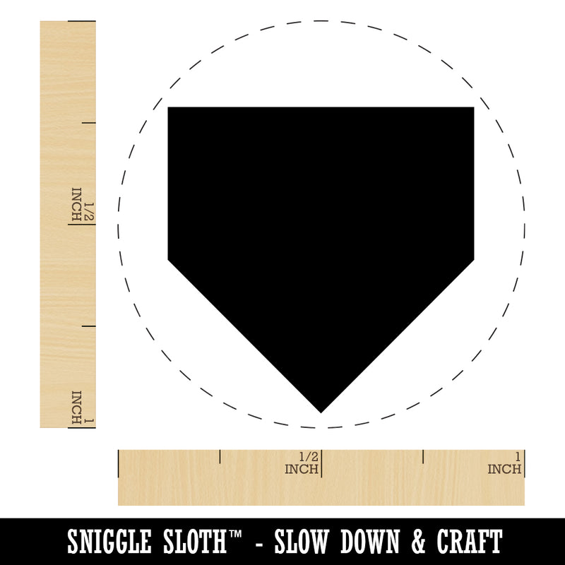 Home Plate Baseball Rubber Stamp for Stamping Crafting Planners
