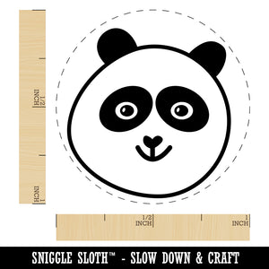 Happy Panda Face Rubber Stamp for Stamping Crafting Planners