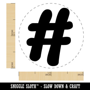 Hashtag Number Sign Rubber Stamp for Stamping Crafting Planners