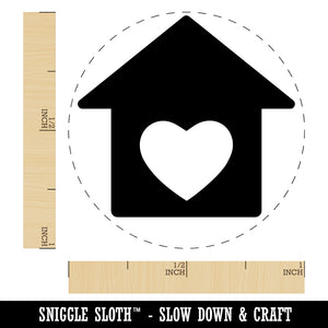 House with Heart Rubber Stamp for Stamping Crafting Planners