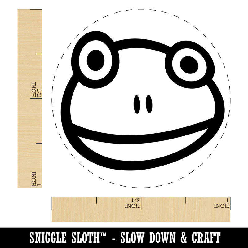 Cute Frog Face Rubber Stamp for Stamping Crafting Planners