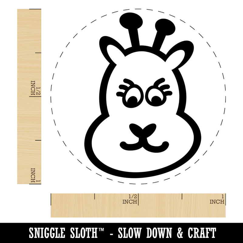 Cute Giraffe Face Rubber Stamp for Stamping Crafting Planners