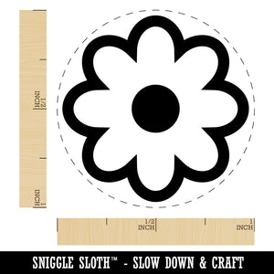 Flower Outline Rubber Stamp for Stamping Crafting Planners