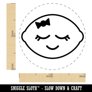 Sleeping Lemon Rubber Stamp for Stamping Crafting Planners