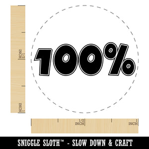 100 Percent Fun Text Rubber Stamp for Stamping Crafting Planners