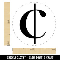 Cents Symbol Rubber Stamp for Stamping Crafting Planners
