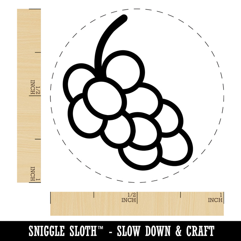 Grapes Outline Doodle Rubber Stamp for Stamping Crafting Planners