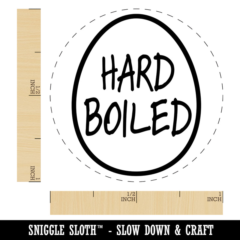 Hard Boiled Text in Egg Rubber Stamp for Stamping Crafting Planners