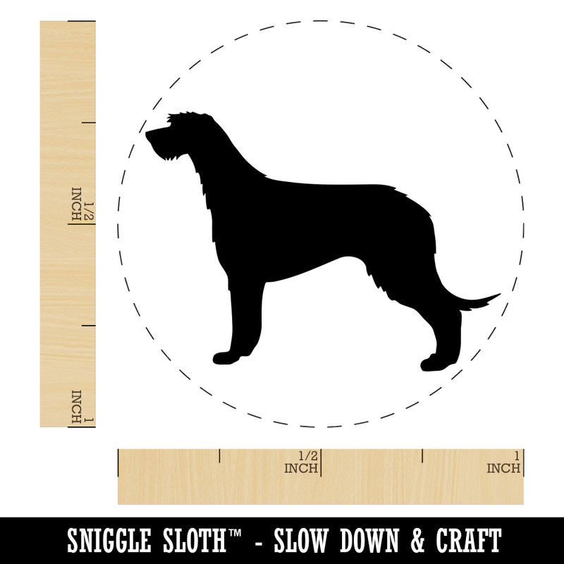 Irish Wolfhound Dog Solid Rubber Stamp for Stamping Crafting Planners