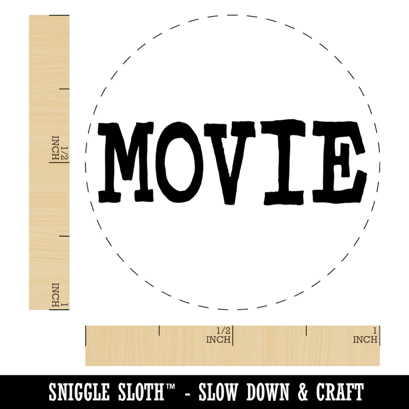 Movie Fun Text Rubber Stamp for Stamping Crafting Planners
