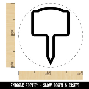 Plant Marker Outline Rubber Stamp for Stamping Crafting Planners