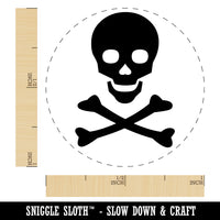 Skull and Crossbones Solid Rubber Stamp for Stamping Crafting Planners