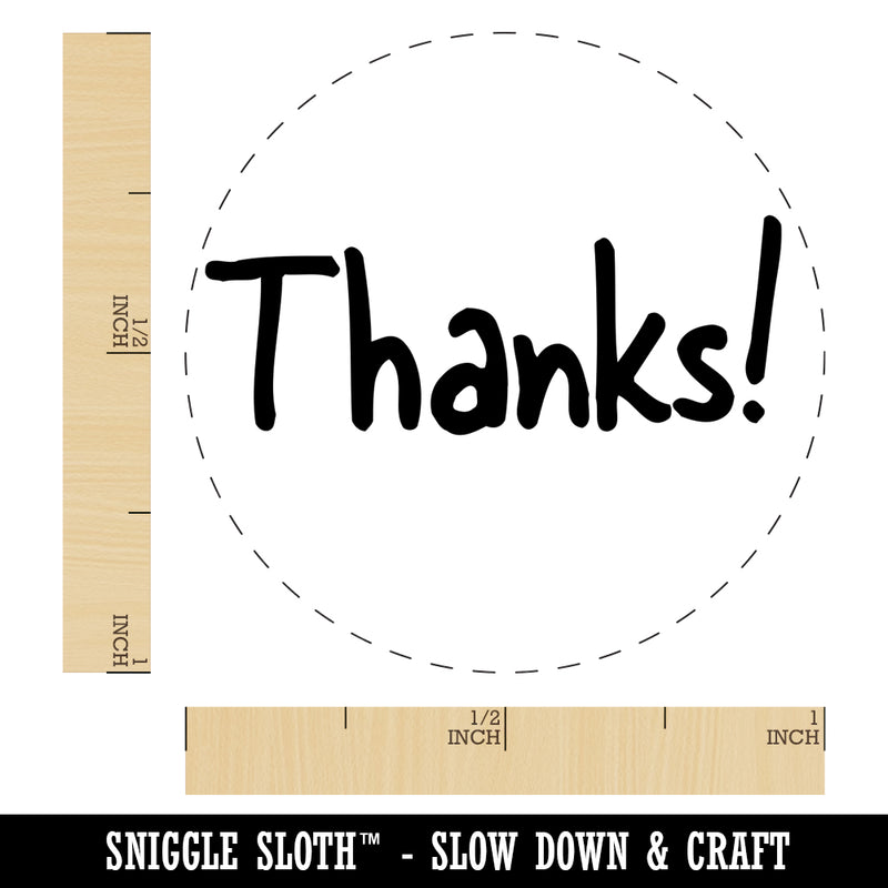 Thanks Fun Text Rubber Stamp for Stamping Crafting Planners