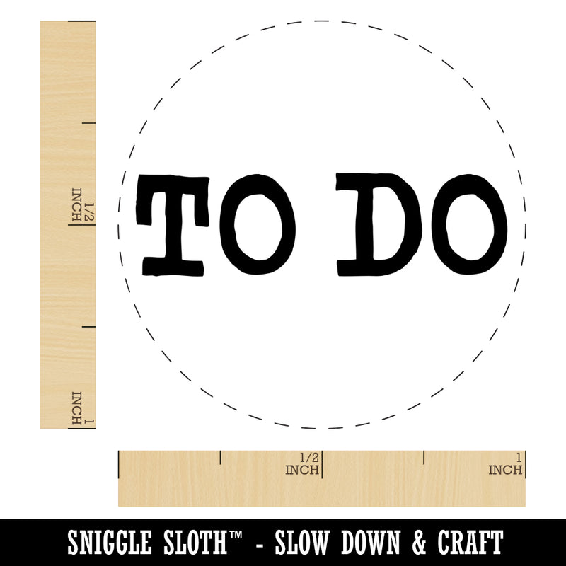 To Do Text Rubber Stamp for Stamping Crafting Planners