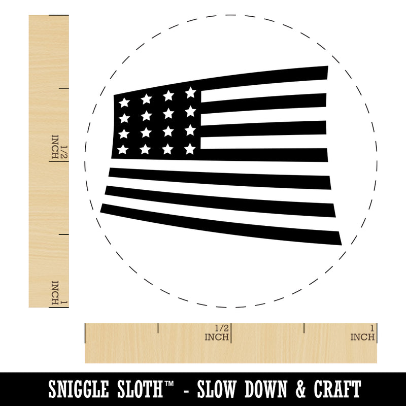 USA United States of America Flag Fun Rubber Stamp for Stamping Crafting Planners