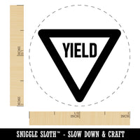 Yield Sign Rubber Stamp for Stamping Crafting Planners