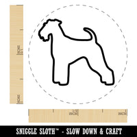 Airedale Terrier Bingley Waterside Dog Outline Rubber Stamp for Stamping Crafting Planners