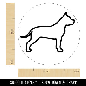American Staffordshire Terrier Amstaff Dog Outline Rubber Stamp for Stamping Crafting Planners