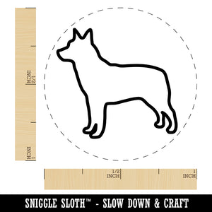 Australian Cattle Dog Outline Rubber Stamp for Stamping Crafting Planners