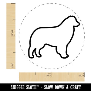 Australian Shepherd Dog Aussie Outline Rubber Stamp for Stamping Crafting Planners