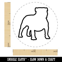 Bulldog English British Dog Outline Rubber Stamp for Stamping Crafting Planners