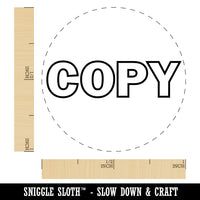 Copy Bold Text Outline Rubber Stamp for Stamping Crafting Planners