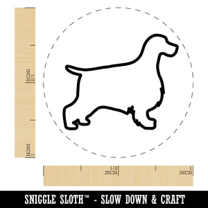 English Cocker Spaniel Dog Outline Rubber Stamp for Stamping Crafting Planners