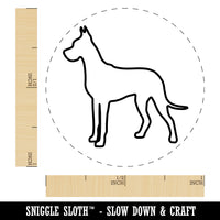 Great Dane Dog Outline Rubber Stamp for Stamping Crafting Planners
