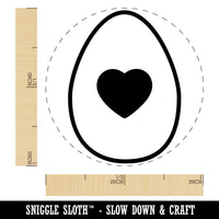 Heart in Egg Rubber Stamp for Stamping Crafting Planners