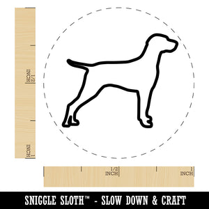 Hungarian Vizsla Dog Outline Rubber Stamp for Stamping Crafting Planners