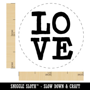 Love Text Stacked Rubber Stamp for Stamping Crafting Planners