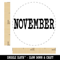 November Month Calendar Fun Text Rubber Stamp for Stamping Crafting Planners