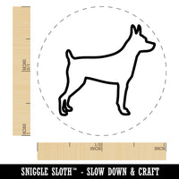 Rat Terrier Dog Outline Rubber Stamp for Stamping Crafting Planners