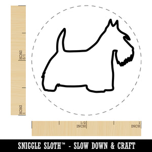 Scottish Terrier Scottie Dog Outline Rubber Stamp for Stamping Crafting Planners