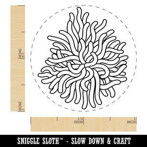 Sea Anemone Outline Ocean Life Rubber Stamp for Stamping Crafting Planners