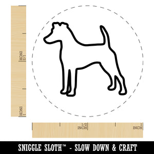 Smooth Fox Terrier Dog Outline Rubber Stamp for Stamping Crafting Planners