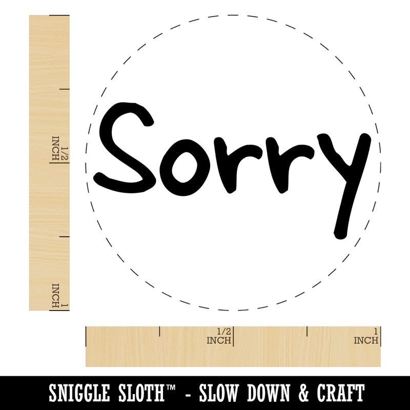Sorry Text Rubber Stamp for Stamping Crafting Planners
