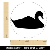 Swan Swimming Solid Rubber Stamp for Stamping Crafting Planners